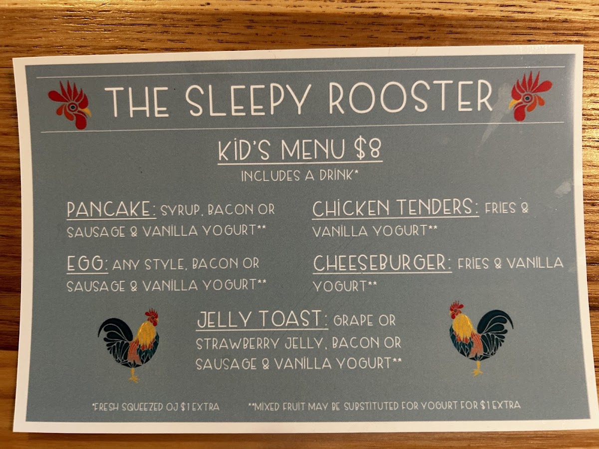 Menu The Sleepy Rooster-10